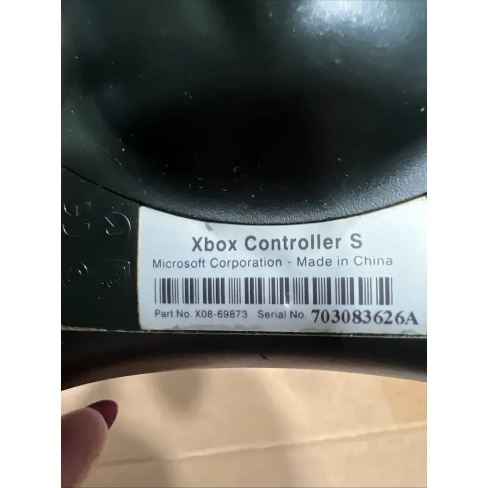 Original Xbox OEM S Type Black Controller With Breakaway Cable